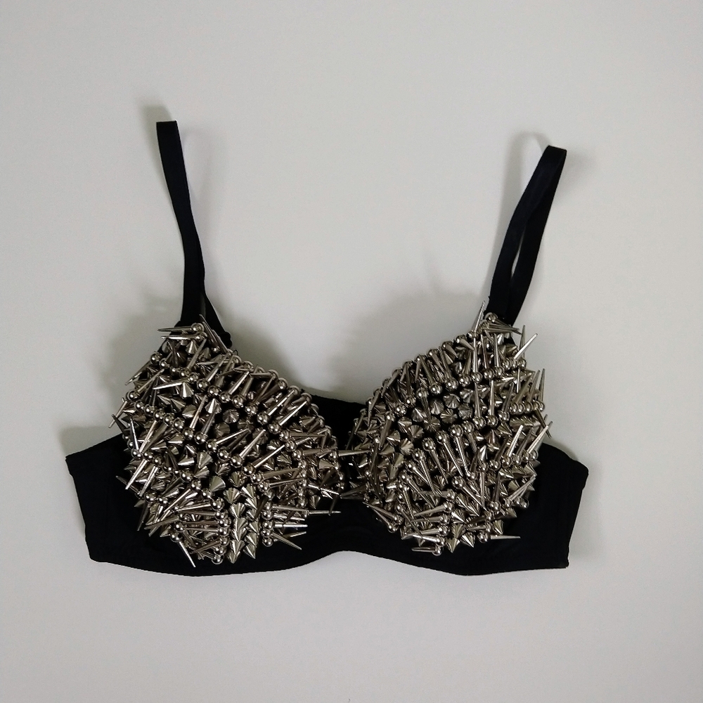 Halloween studded bra